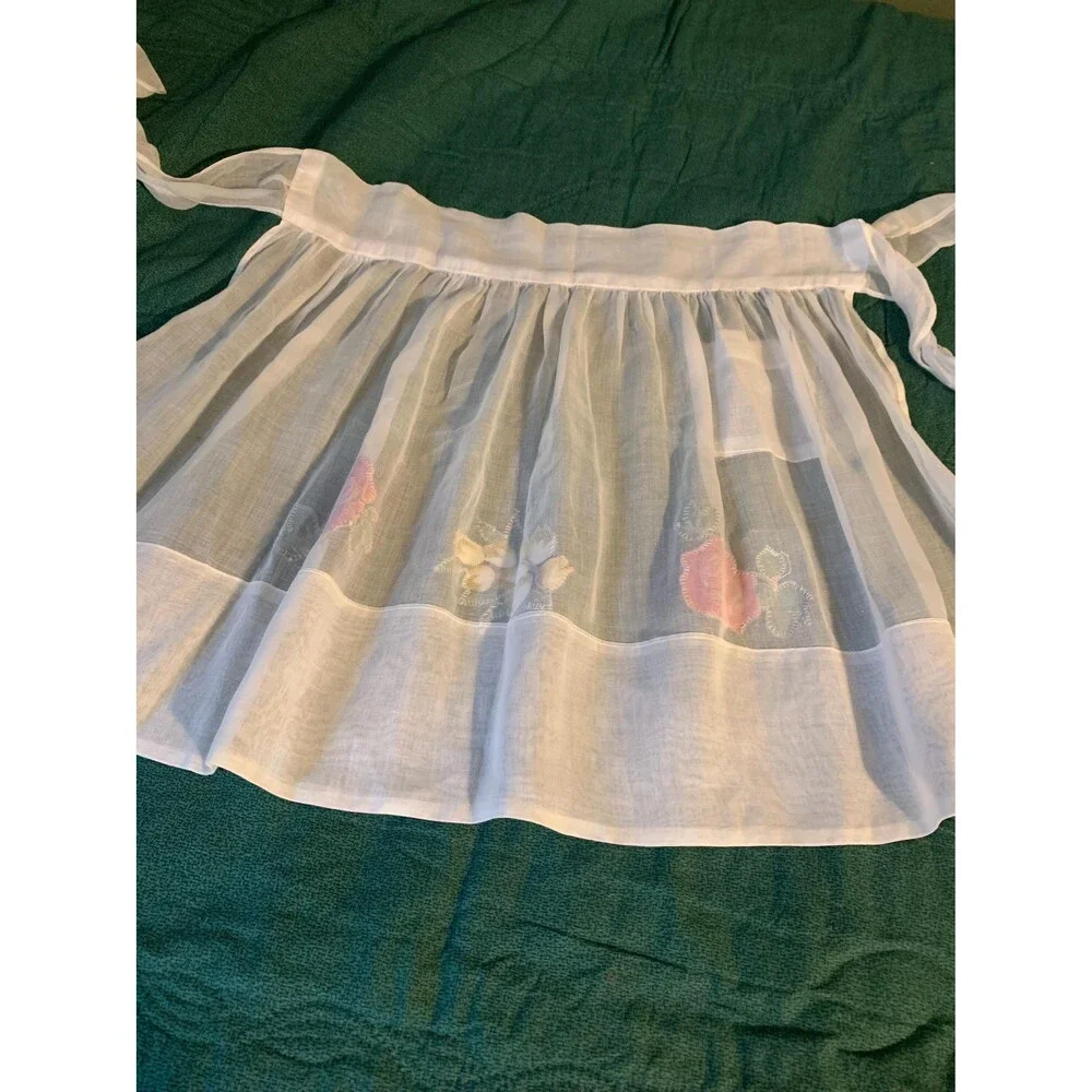 Vintage Floral Appliquéd Apron